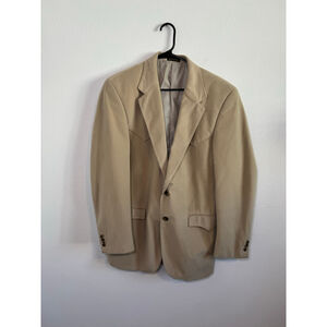 Men's Circle S Beige Western Sport Coat Blazer 44L‎